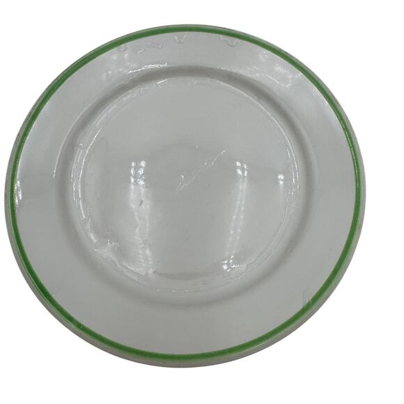 Duktig Ceramic Tea Plates Petit Fours Plates Set/4 Pink Yellow Blue Green Rims - Picture 3 of 8